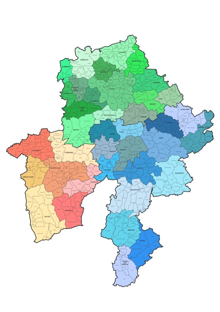 Carte province de Namur
